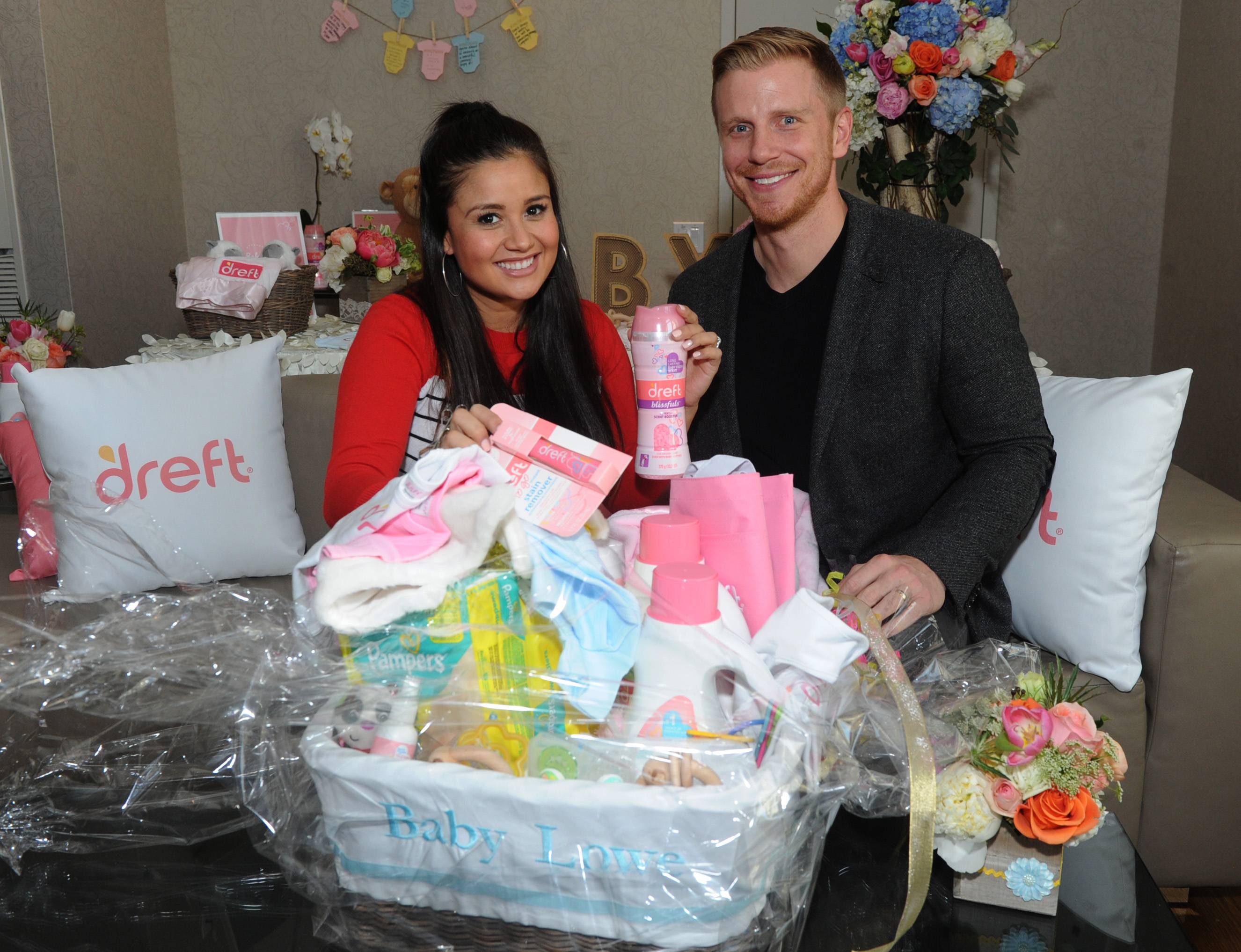 Reality TV couple Sean and Catherine Lowe celebrate their pregnancy at the Dreft Loads of Love baby shower, Wednesday, April 27, 2016, in New York. Visit Dreft.com and the brands social channels for more information about the couples parenting journey. (Diane Bondareff/Invision for Dreft/AP Images)