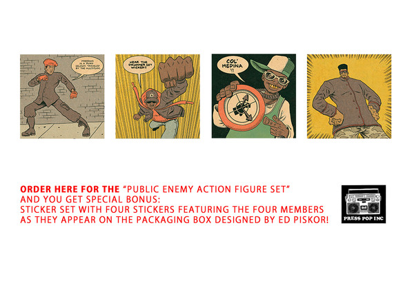 Public Enemy Action Figures, Chuck D, Flavor Flav, a rain of thought